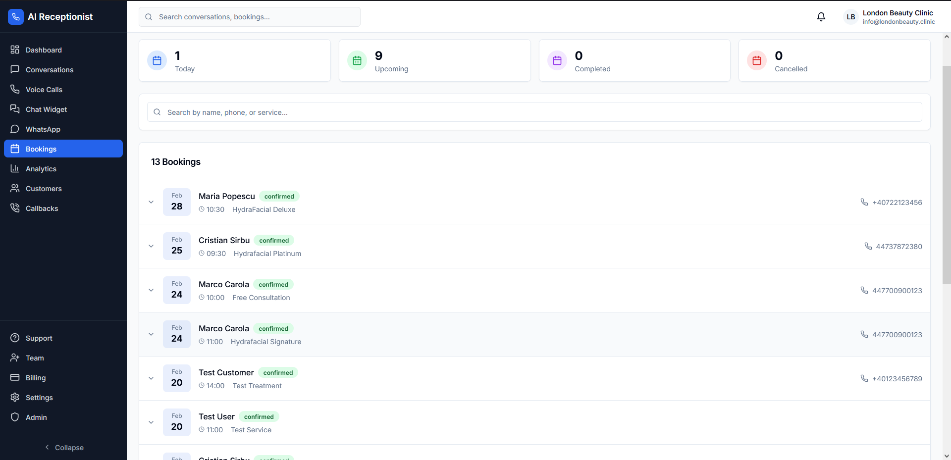 Rezervacijų valdymas